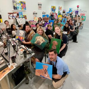 Paint Your Pet Fundraiser for Rescue Haven Foundation at Wine & Design Montclair