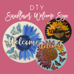 DIY Sunflower Welcome Signs