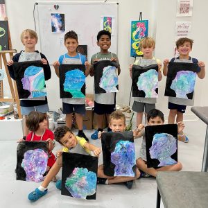 Galaxy Self Portraits at Out of This World Art Camp in Montclair, NJ