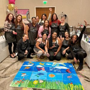 Team Buiding Mural with Embassy Suites on International Women's Day